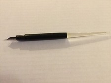 Vintage Esterbrook Clear & Black Plastic + Metal Fountain Pen, Made In USA