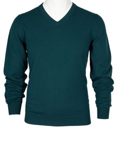 V Vert Sapin Cachemire kragenpullover Fedeli En De dXt1q