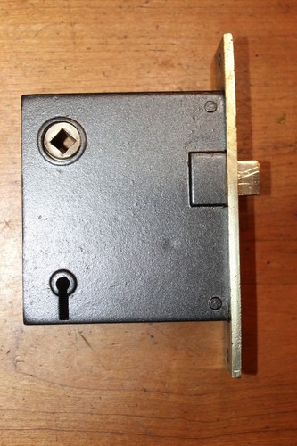 Restored Antique Corbin Cast Bronze Face Keyhole Mortise #1864 R-11 - Picture 3 of 7