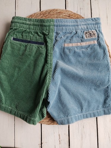 POLO Ralph Lauren Corduroy Colorblock Shorts Boy size 8 Drawstring Preppy - Picture 2 of 6