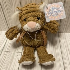 Fiesta Plush Chenille Traditions Bean Bag Lion Stuffed Animal 9&rdquo; With Tag EUC