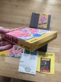 Rock 'n' Ball (Nintendo NES 1990) GAME, BOX, and RARE POSTER - W/MANUAL