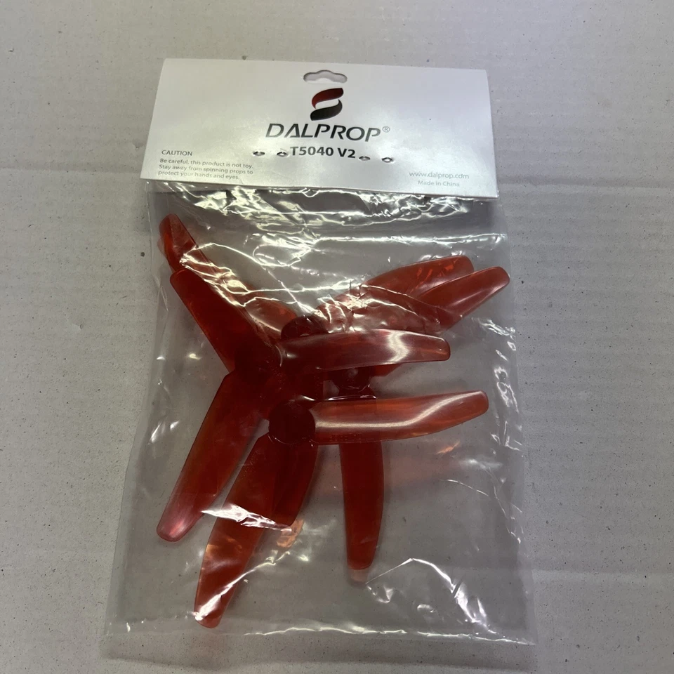 NEW DALPROP T4045V2 Tri Blade Propeller 4pcsFPV Drone Red - Image 2 of 4