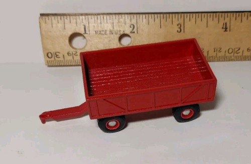 Vintage ERTL Pressed Metal Toy Red Farm Wagon Trailer Made in the USA - Picture 2 of 7