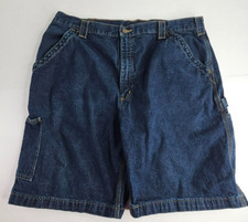 Vintage Carhartt Jean Shorts Mens Blue Medium Wash Carpenter Denim Work