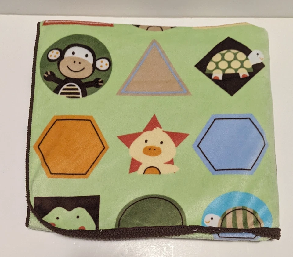 Детское одеяло Circo зеленой формы черепаха медведь обезьяна утка коричневый шерпа 30 X 40 - Изображение 3 из 4