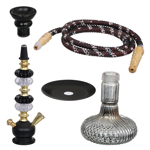 Set narghilè nero di design premium (18,50 pollici) - Foto 2 di 4