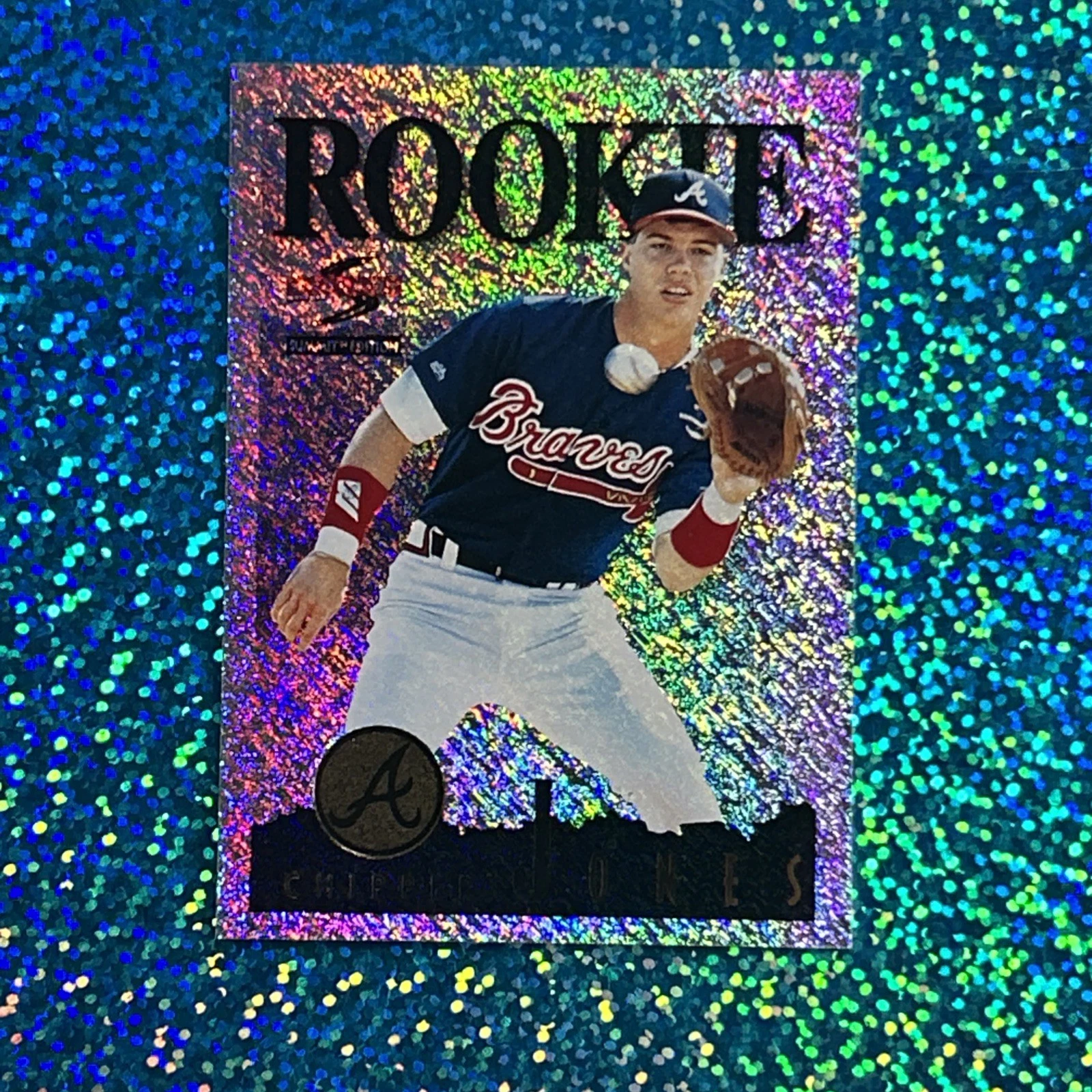 1995 Score Summit #115 - Rookie CHIPPER JONES (RC) Nth Degree Foil Parallel