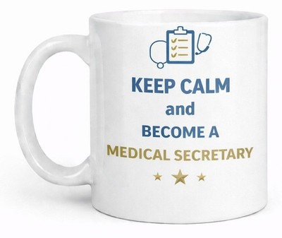 Keep Calm Become a Medical Secretary Tasse Büro NHS Geschenk Tasse