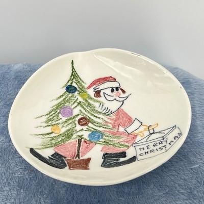 Milvia Scarpa Quadrifoglio Italian Art Pottery Santa Christmas