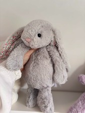 Jellycat Medium Blossom Silver Bunny Retired BNWOT