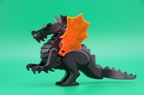 LEGO&reg; Castle Black Dragon Minifig Vintage Dragon Red Wings 6097 6047 6007 4818