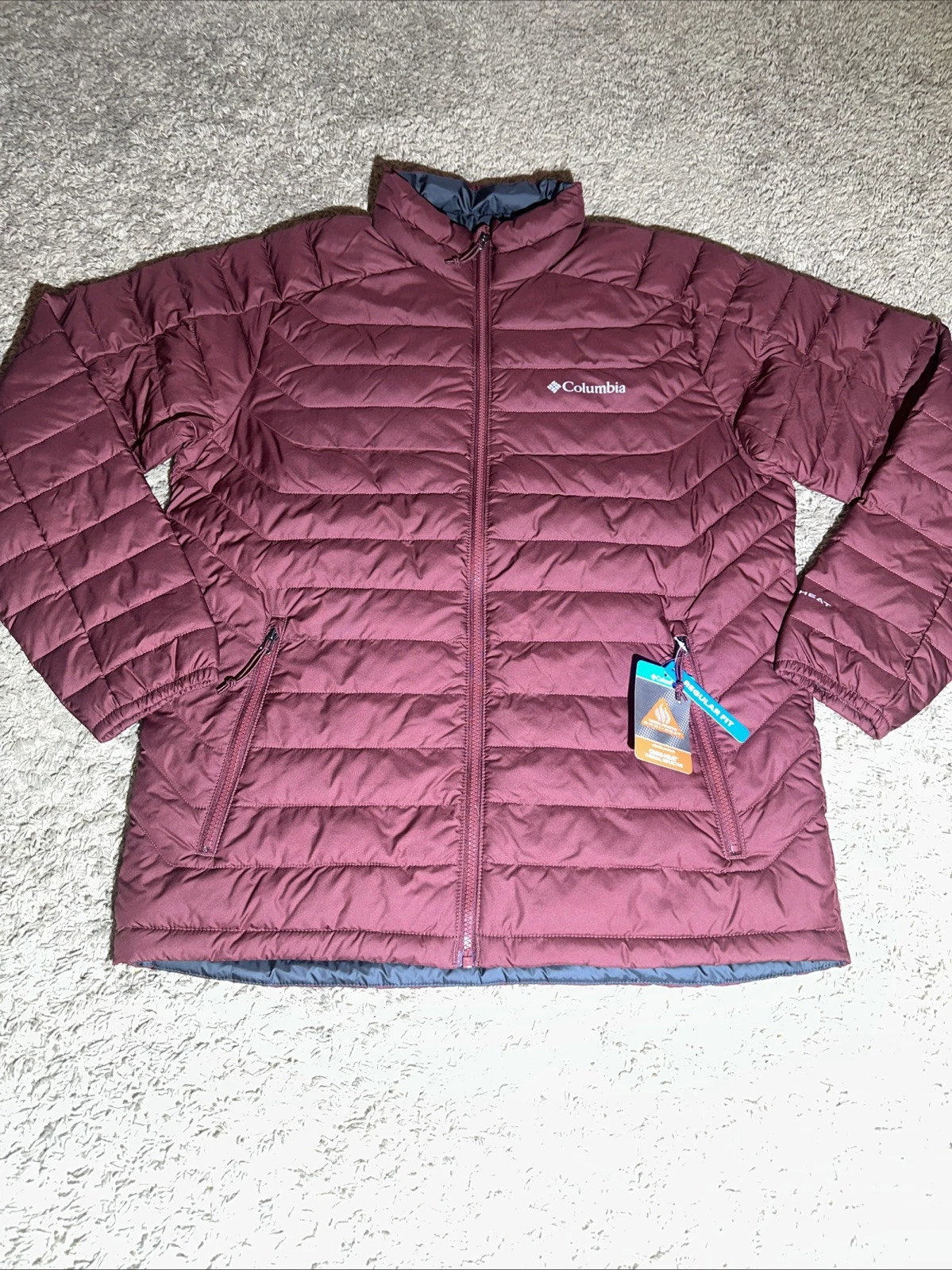 NEW Men's Columbia White Out FS Jacket Burgundy Size Large MSRP $110.00