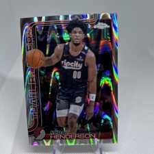 2025-26 Topps Chrome - Scoot Henderson #166 RayWave Refractor Trailblazers C288