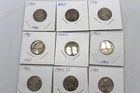 1940-1941-1942-1943p-944p-1945d-1946-1947-1948 Jefferson Nickels