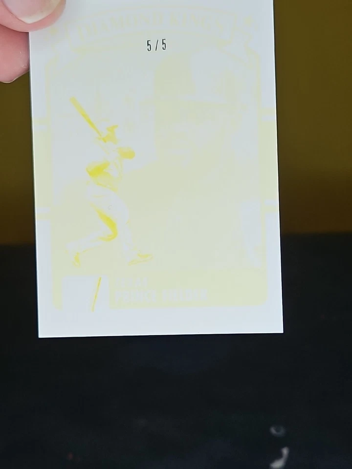 2016 Panini Donruss Diamond Kings Prince Fielder #28 测试证明黄色/5 — 第 4/4 张图片