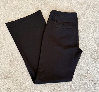Vintage Express Editor Flare Pants Trousers Women Size 6R Chocolate Mid Rise