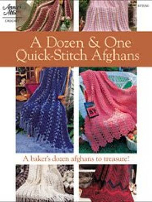 A Dozen  One Quick-Stitch Afghans (8755501) (Annies Attic 875550) - VERY GOOD