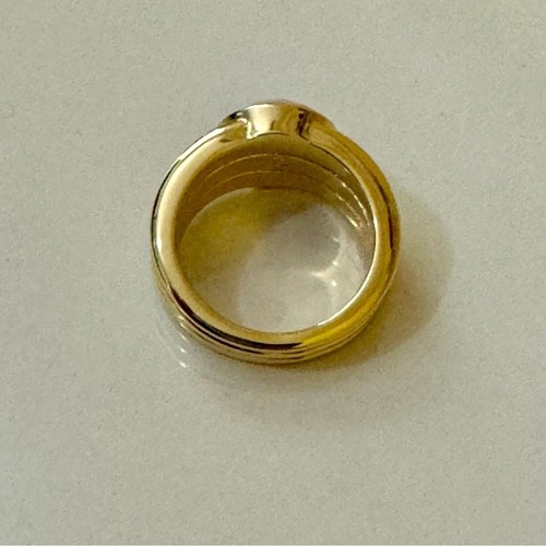 Gorjana Talla 6 Chapado en Oro 18k Latón Cuarzo Rosa Poder Piedras Preciosas Caña Anillo Amor - Imagen 2 de 4