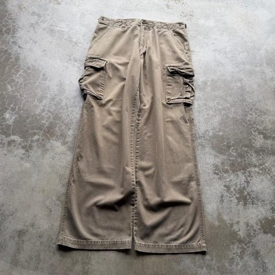 Vintage 90's American Eagle outfitters olive green  baggy cotton Cargo pants