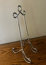 Large Tabletop Display Stand Easel Silver Tone Metal 20 inch
