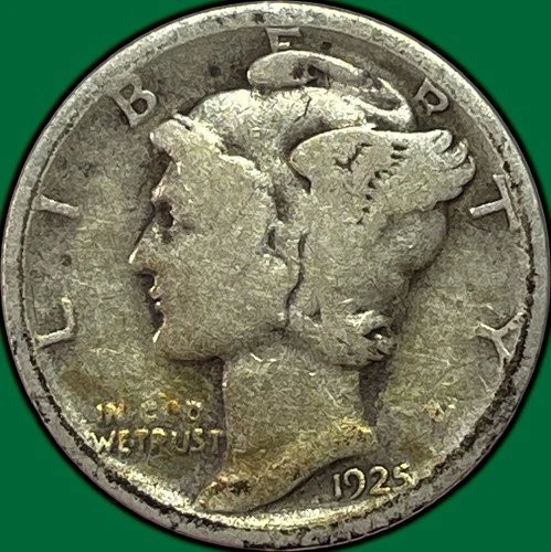 1925-S Mercury Dime Very Good VG Coin #36894