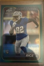 2024 Topps Chrome - Rookies Brenden Rice #241 Teal Refractor /250 (RC)