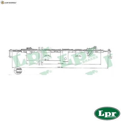 SEILZUG FESTSTELLBREMSE C0834B FÜR SUZUKI VITARA/Cabrio ESCUDO X-90 SIDEKICK - Bild 1 von 4