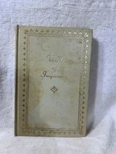 Antique Words of Inspiration Book Gold Gilt Decorative Hardcover Early 1900s