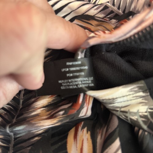 Costume da bagno Hurley donna pezzo unico stampa palma completamente foderato gamba alta taglia XXL - Foto 8 di 14
