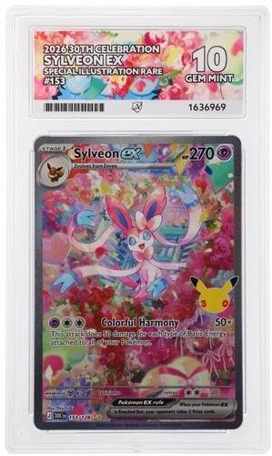 Sylveon EX 153/128 Special Illustration Rare Pokemon Card Ace 10 Grade Gem Mint