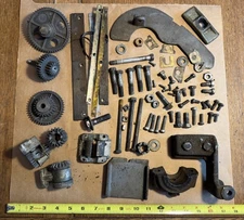 Atlas Metal Lathe Parts Lot Gears Brackets Bolts Shims For Parts Or Repair