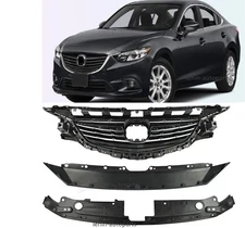 Grille Trim Grille Mounting Bracket Hood Molding Trim Black For 2014-17 Mazda 6