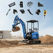 TERROR XVII FLEX 3800lbs Mini Excavator w EPA Diesel Kubota D902 Engine FreeShip