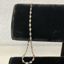 925 Sterling Silver Italy Twisted Rope Chain Anklet 9.5" Women&rsquo;s Jewelry 3.18g
