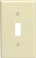 Leviton Ivory 1 gang Plastic Toggle Wall Plate 1 pk (Pack of 20)