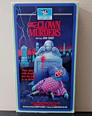 The Clown Murders VHS Horror Rare Interglobal Full Flaps John Candy