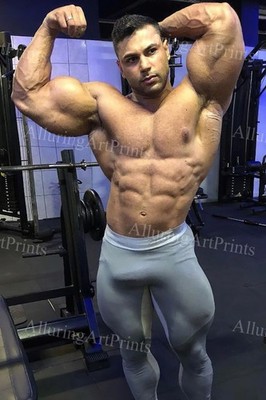Nude Male Model Photo Print Muscular Handsome Shirtless Hunk Abs -S205