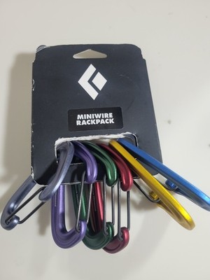 Black Diamond Miniwire Rackpack Carabiners 6 Pack Lightweight Climbing Gear