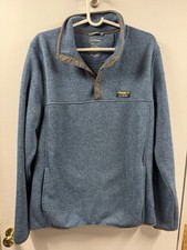 L.L.Bean Men s Large Tall  Fleece Blue Quarte...