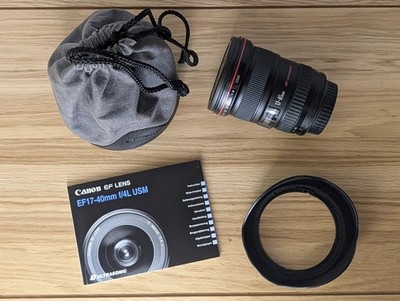 Canon EF 17-40mm f/4L USM Objektiv verpackt mit Haube & Tasche TOP