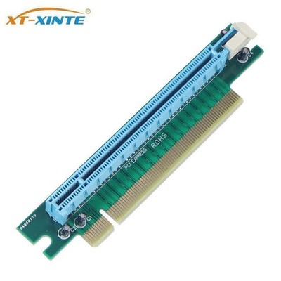 PCIE 90 Degree Right Angle Express 16X Extender Protector Riser Adapter Card