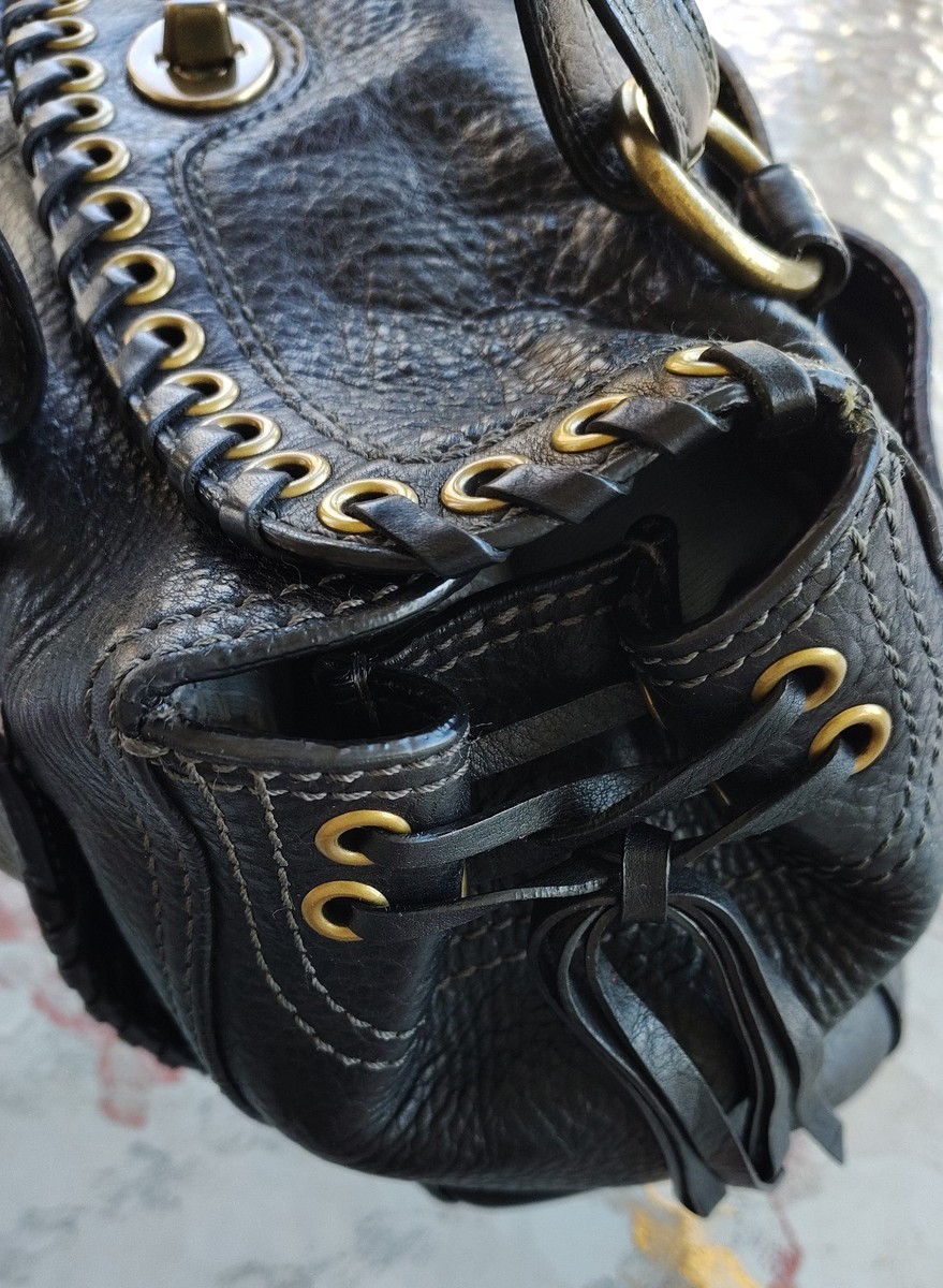 Coach MEDIUM Legacy 10972 Black Chelsea Abbey Laced Leather