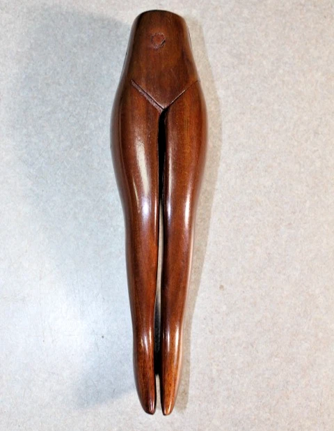 Vintage Novelty Wooden Women's Legs Naughty Nutcracker 7.5” #610