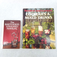 Lot of 2 - Wonderful Way to Prepare Cocktails & Bartender's Standard Man...
