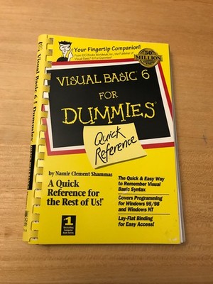 Visual Basic 6 for Dummies: Quick Reference - Brand New  by Namir C. Shammas