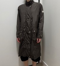 DDP Vintage Moncler Womens Light Nylon Jacket Rain Windbraker Long size 1
