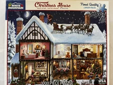 White Mountain 1000 Piece Puzzle 2019 Steve Crisp CHRISTMAS HOUSE