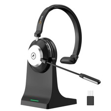 Wireless Headset with Mic, Bluetooth Headset with Microphone, On-Ear Wireless...