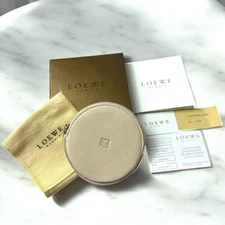 Authentic Loewe Anagram Coin Case Women Mini Compact Leather w/box